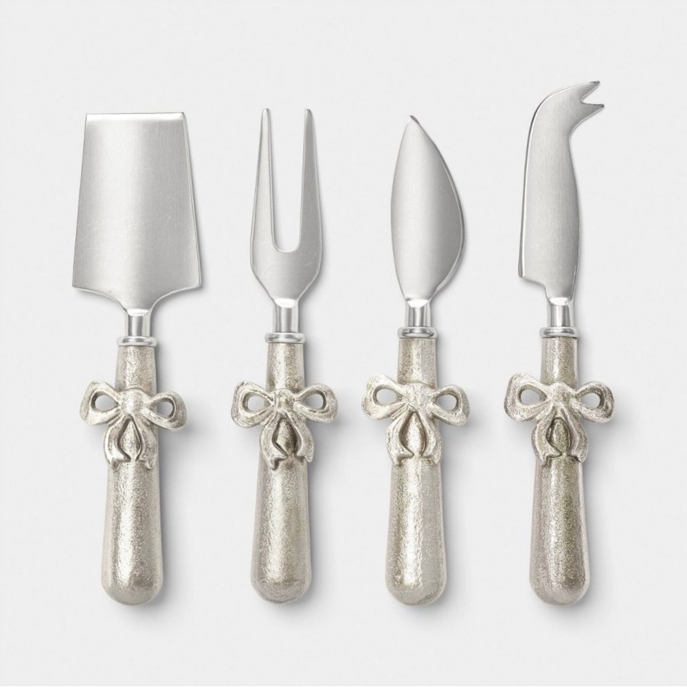 NEW Threshold Silver Bow Cheese Tool Set 4pk